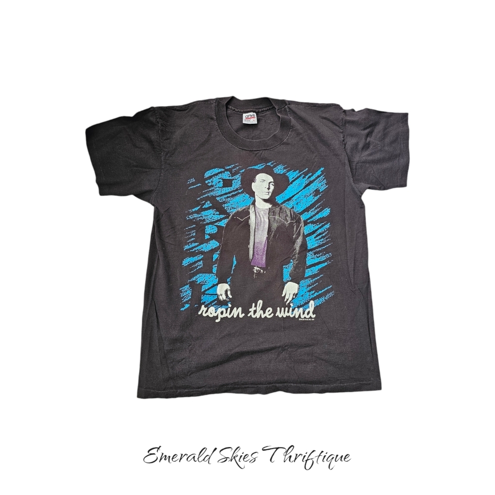 Anvil Black and Blue Graphic Tee